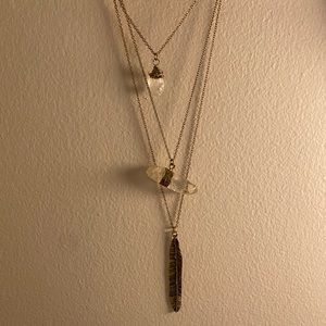 Layered gold necklace